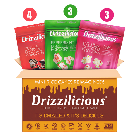 3 Flavor Variety Popcorn [Cocoa, Birthday, Peppermint] 3.6oz